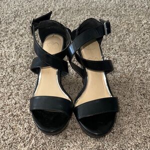 Jessica Simpson Black Strappy Sandals
